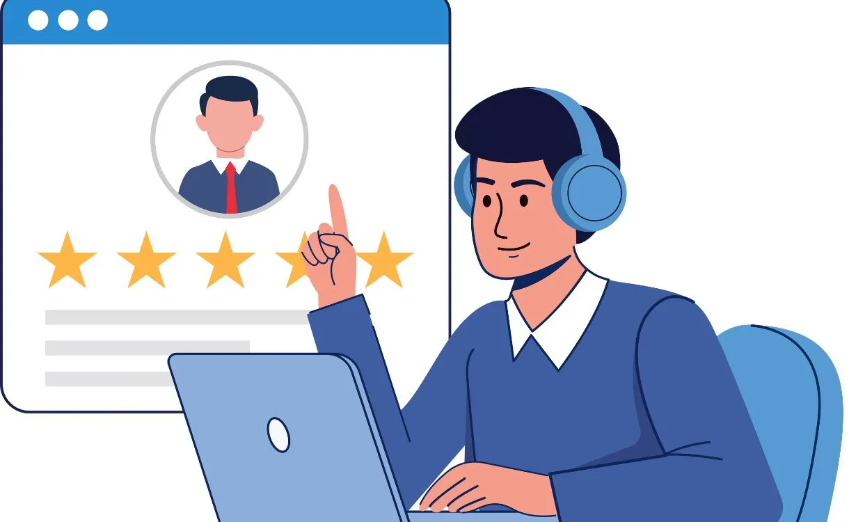 Customer managing Google reviews to improve local business trust and ratings