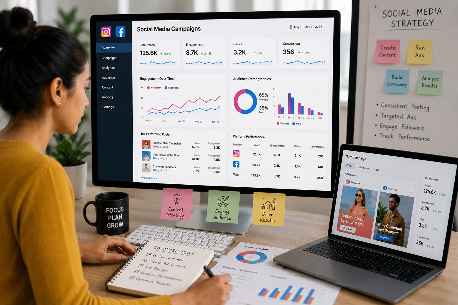 Social media marketing campaigns for business growth