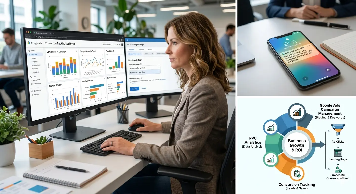 PPC advertising and Google Ads lead generation dashboard