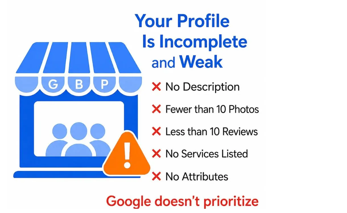 Your Google Business Profile Is Incomplete or Weak