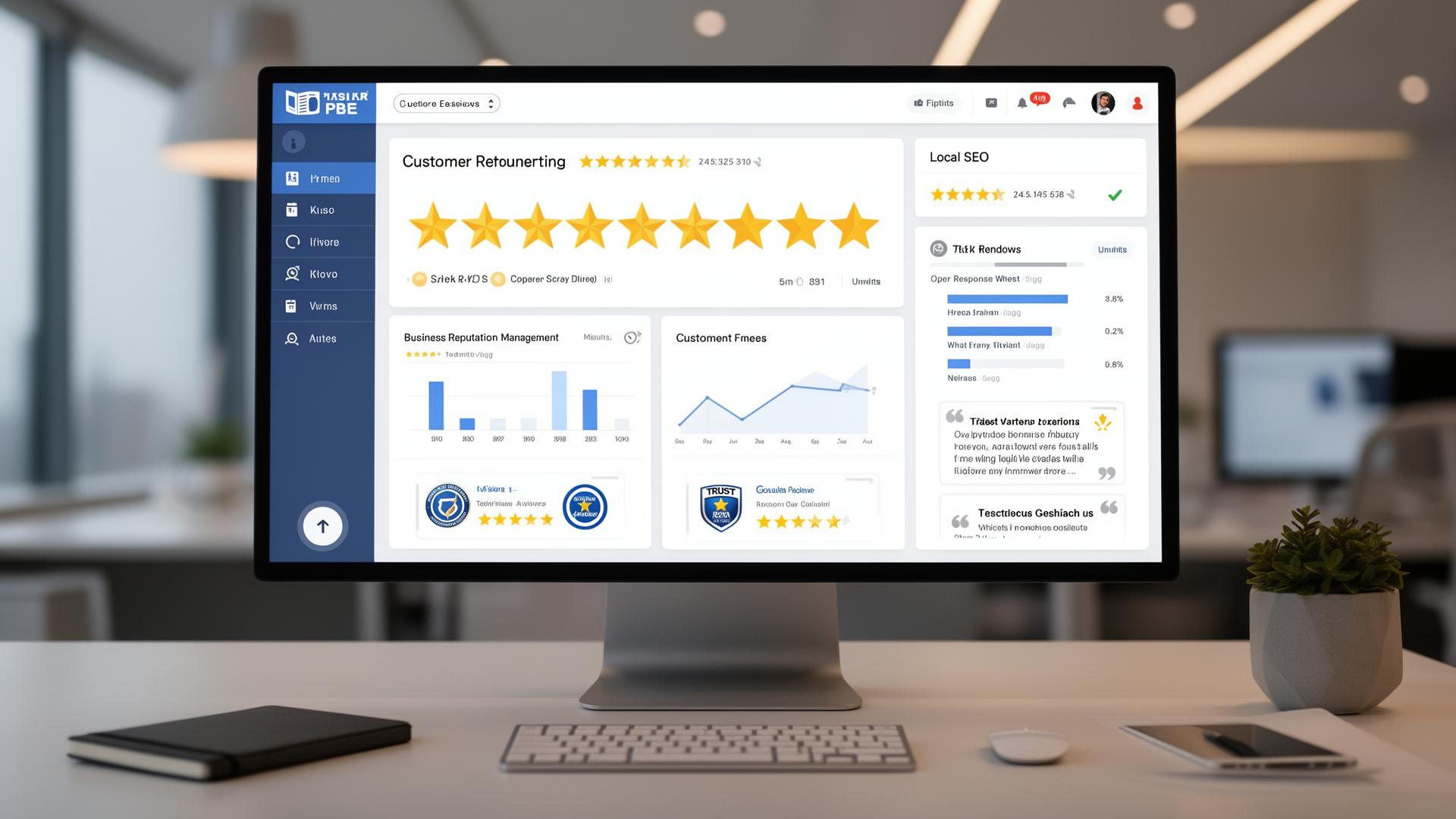 Customer reviews improving local SEO trust and rankings